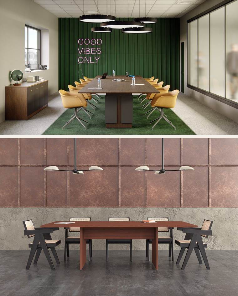 Conference Table in Walnut – Modern conference table.