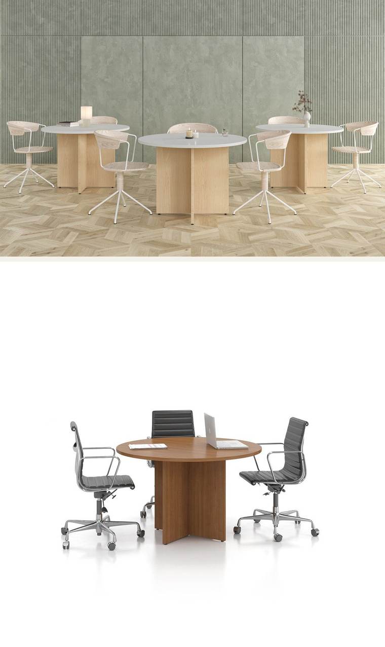 Round Collaboration Tables – Round tables for small groups.