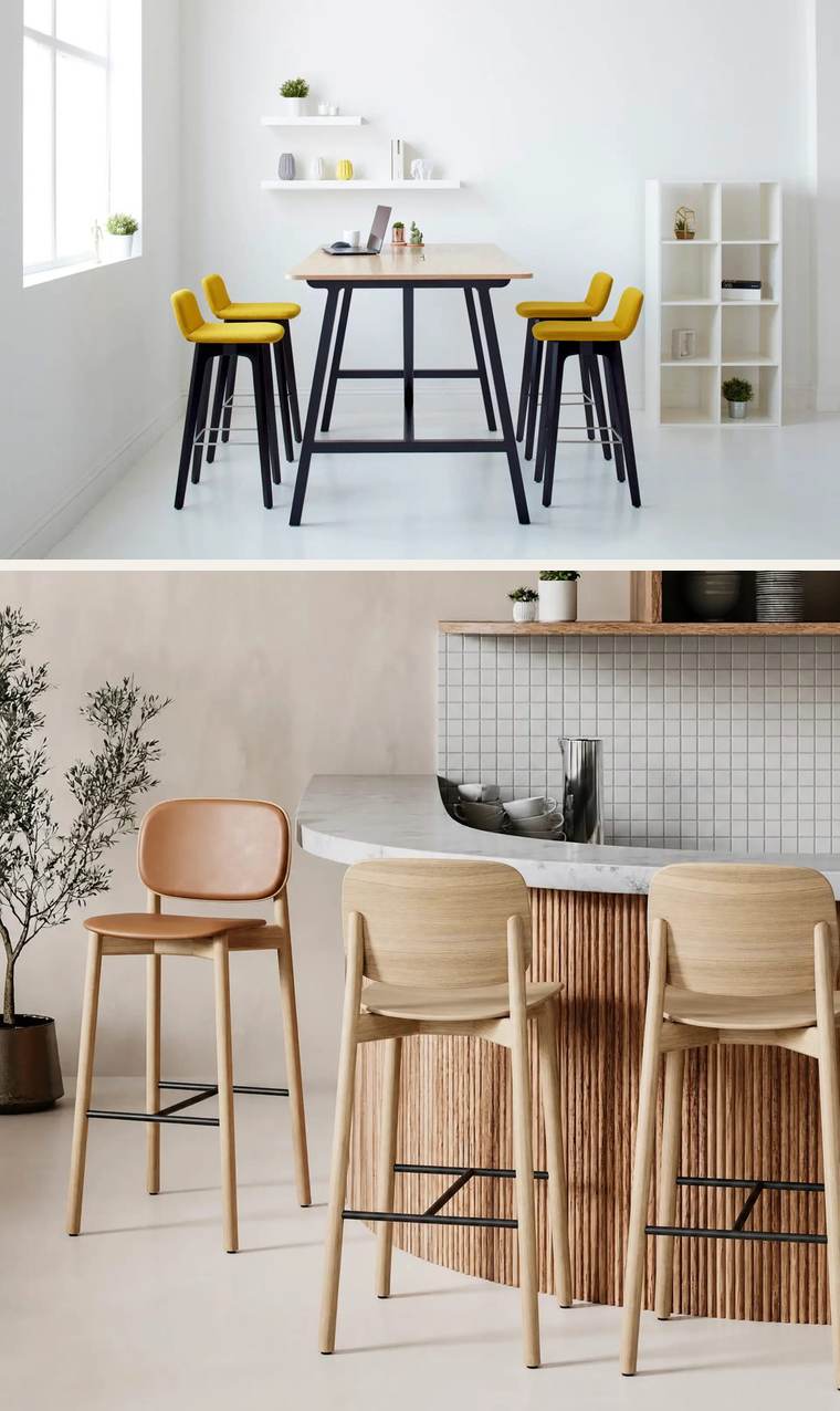 Agent – Counter stools and high table.