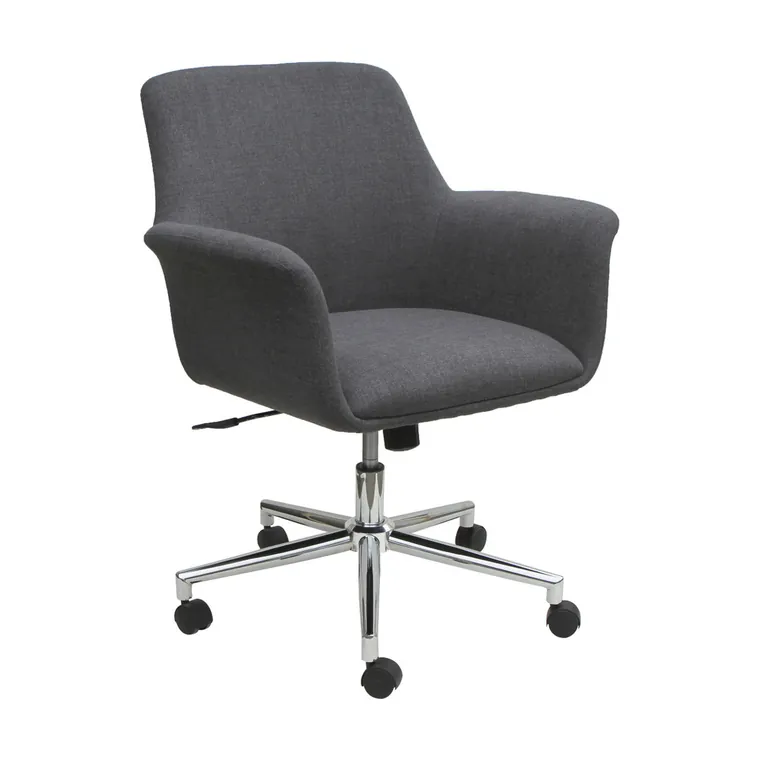 Upholstered Swivel Chair – Soft fabric swivel chair.
