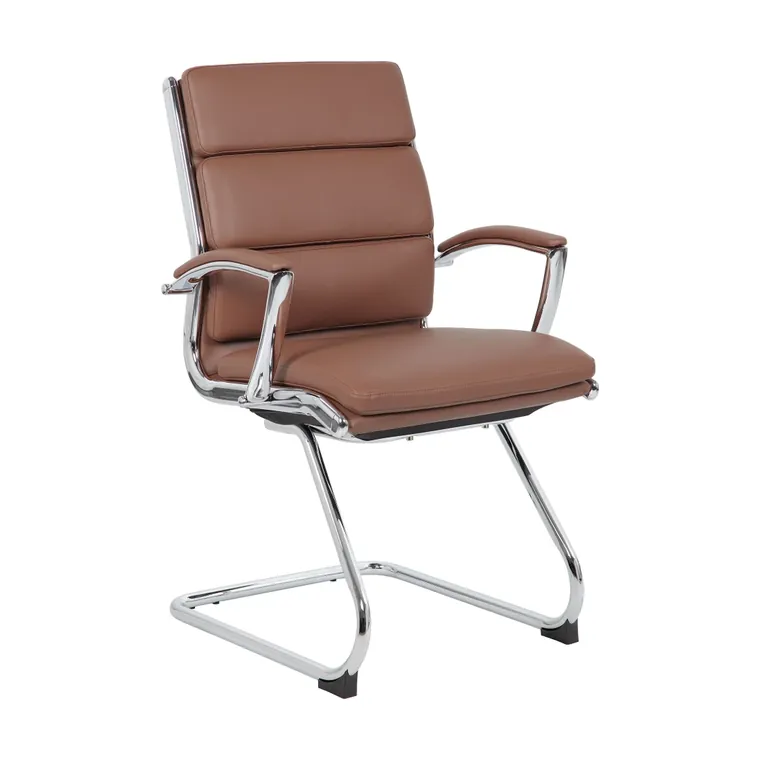 Leather Guest Chair – Sled base for visitors and meetings.