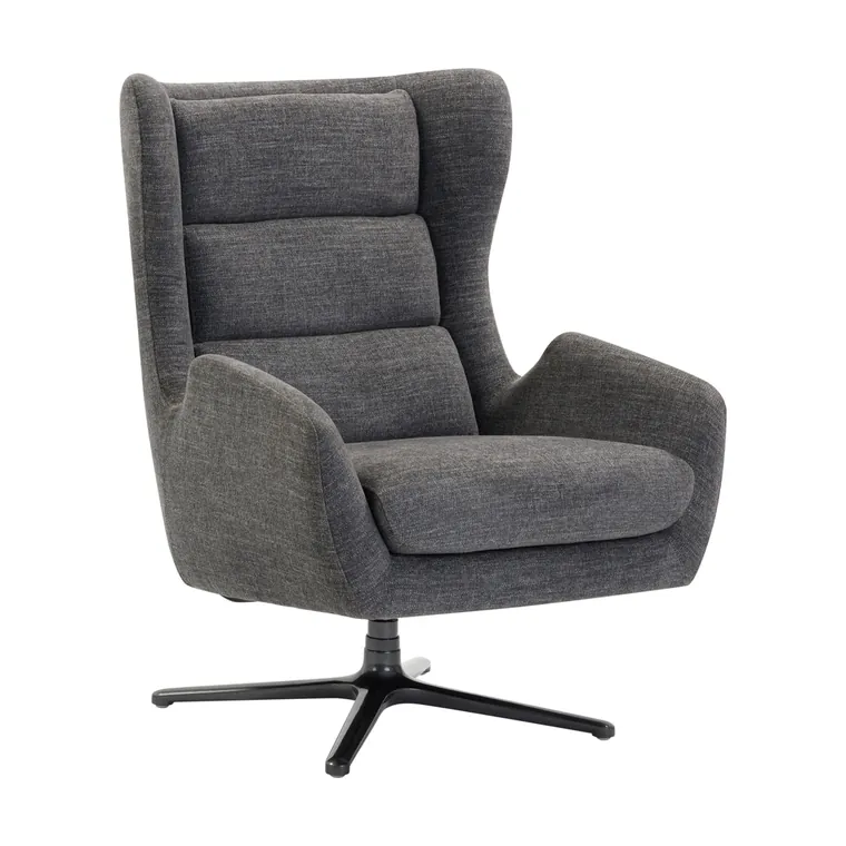 Swivel Lounge Chair – High-back upholstered lounge chair.