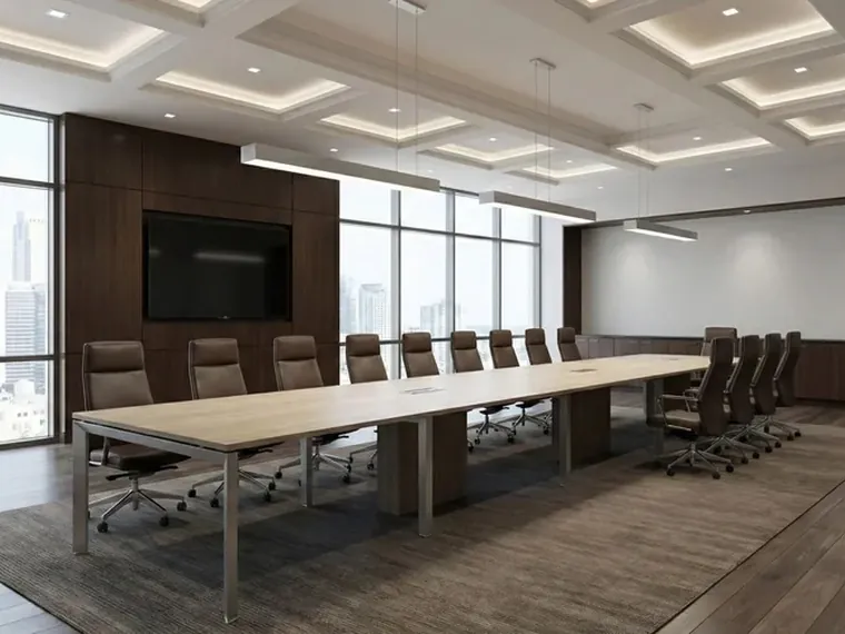 Executive Boardroom – Long table for board meetings.