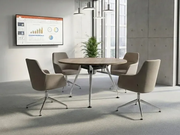 Round Meeting Table – Small round table for quick meetings.